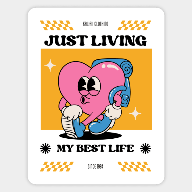 Living My Best Life Sticker by Tip Top Tee's